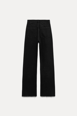 ZARA ДЖИНСЫ С ВЫСОКОЙ ПОСАДКОЙ TRF WIDE LEG, ЧЕРНЫЙ