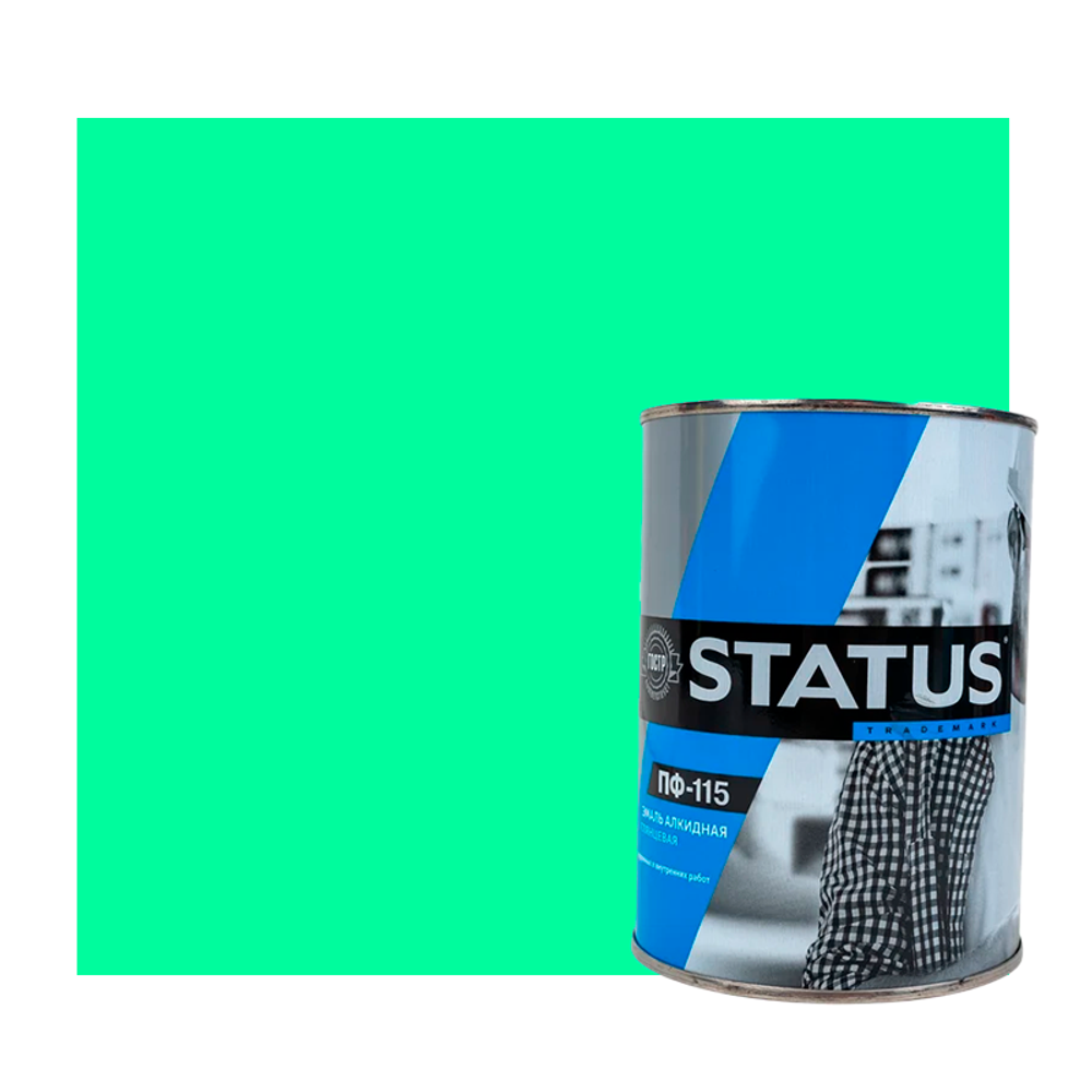 Эмаль ПФ-115 STATUS  САЛАТНАЯ   0,8кг