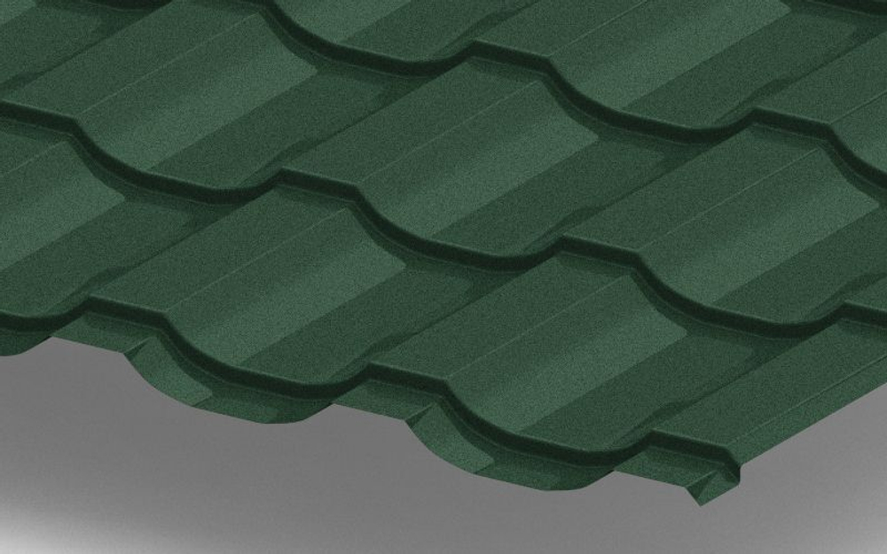 Металлочерепица Трамонтана с покрытием VikingMP®E, 0,50 мм, цвет RAL 6005