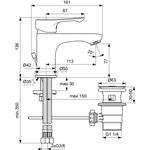 Смеситель Ideal Standard  DOT 2.0 BC321AA для раковины