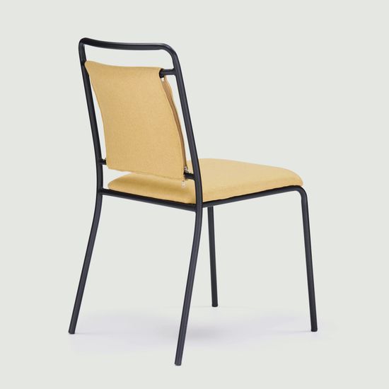 Стул металлический с мягким сиденьем и спинкой Sven песочный