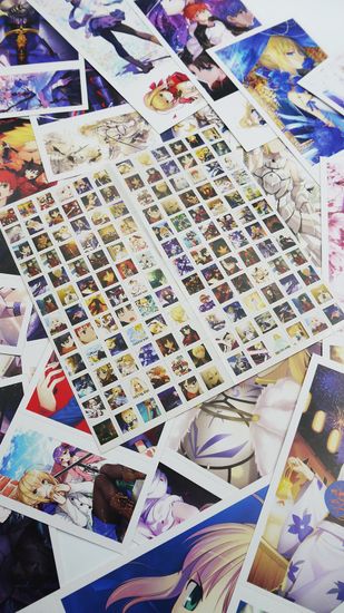 Набор открыток, карточек и наклеек "Судьба: Ночь схватки / Fate/stay night", 188 предметов