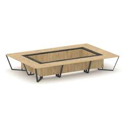 Steel Meet Стол переговорный прямоугольный KMK-PR.B.SP-20K Тиквуд Светлый/Графит Глянец/Металл Антра