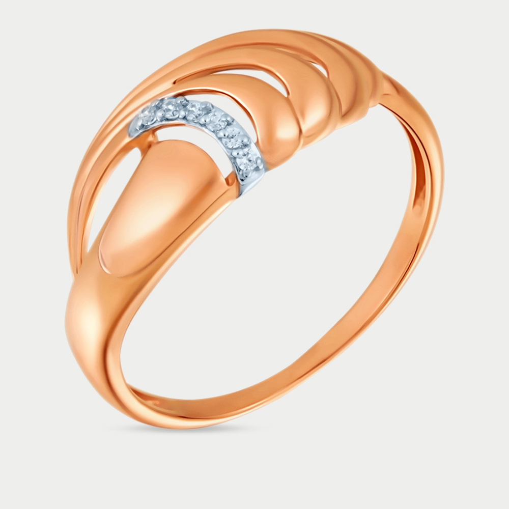 Кольцо из розового золота 585 пробы с фианитами (арт. 012671-1102)