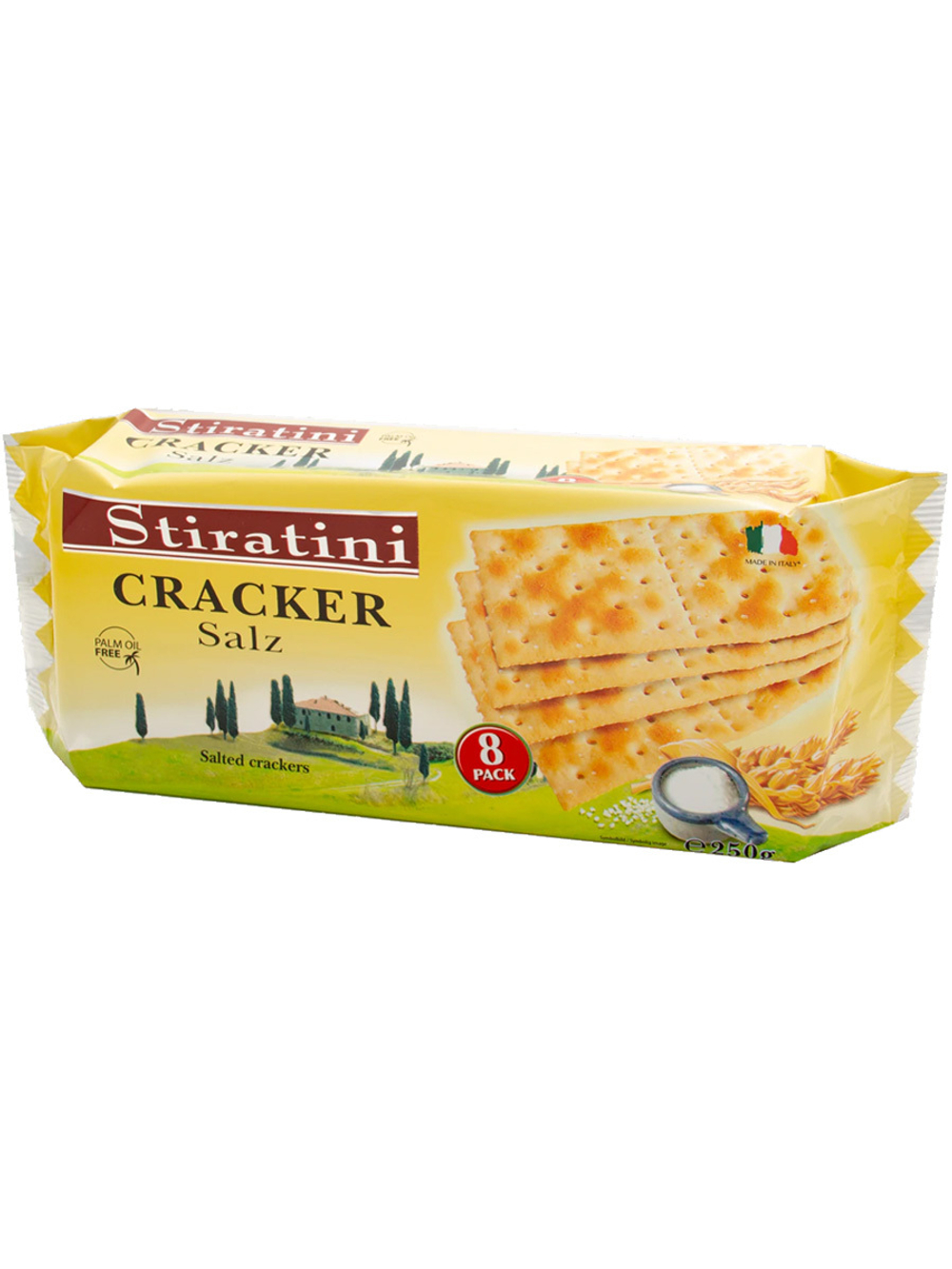 Крекеры соленые Stiratini CRACKER 250 г, Наслаждайтесь итальянским колоритом дома или в дороге