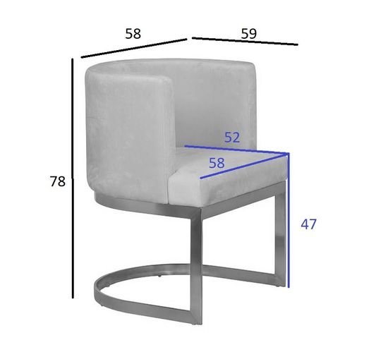 76AR-612GOLD-CR Стул велюр св.бежевый/матовое золото 58*59*78см