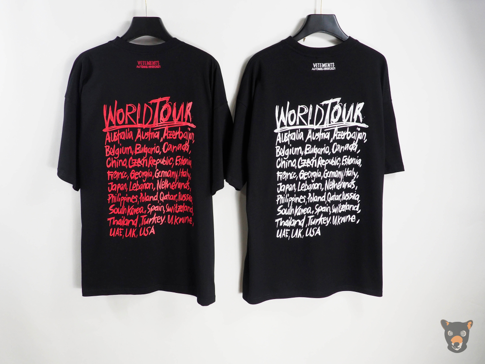 Футболка Vetements "World Tour"