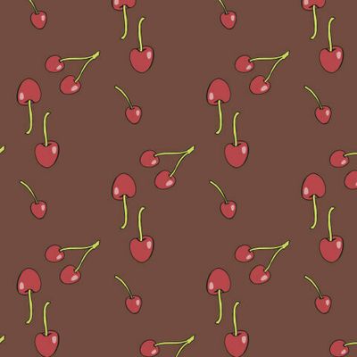 вишня на коричневом фоне