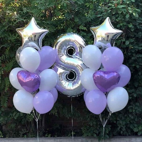 Композиция из шаров на День Рождения Ребенка 8 лет