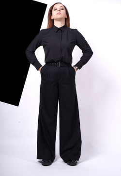 Брюки WIDE LEG из костюмной ткани для парикмахера