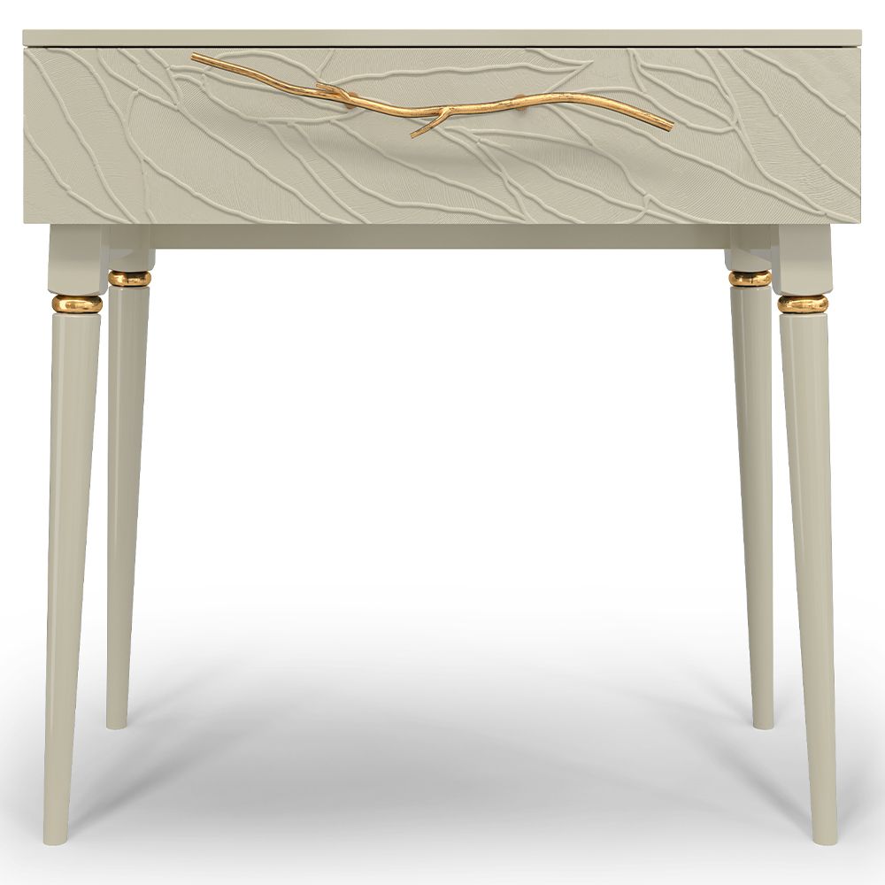 Консоль Арт Колор leaves Классик Голд Серый шелк