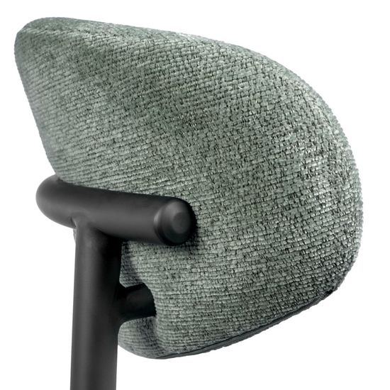 Стул полубарный Lucas 2 шалфей шенилл с чёрными ножками