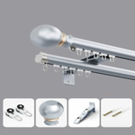 Бесшумный карниз для штор, алюминиевый, крючковый