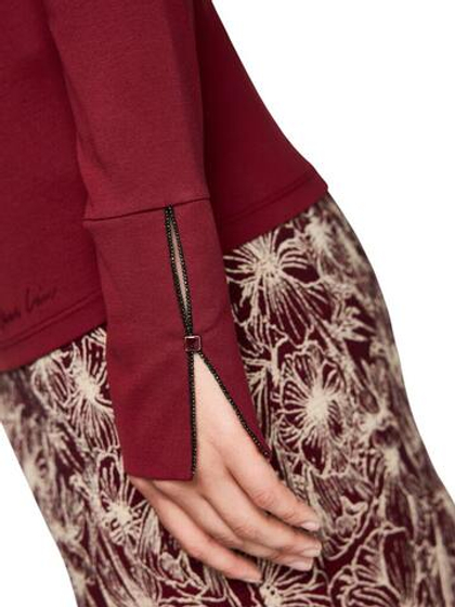 Marc Cain Водолазка из хлопка с декоративными разрезами