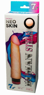 Реалистичный вибромассажёр HUMAN STYLE Neoskin (19 см) (Цвет: телесный)