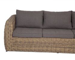 "Кальяри" диван трехместный плетеный из искусственного ротанга (гиацинт), цвет соломенный