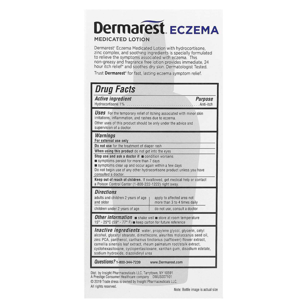 Dermarest, Eczema, лечебный лосьон, без отдушек, 118 мл (4 жидк. унц.)