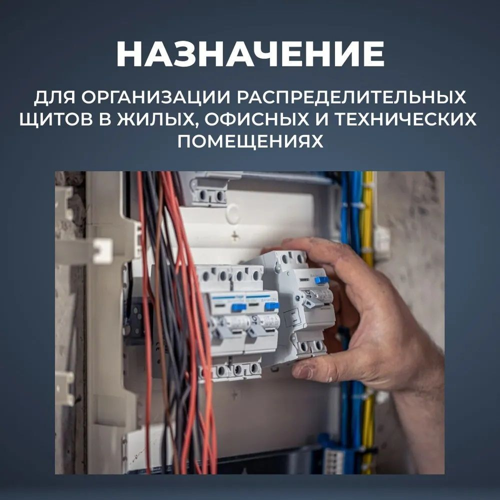 IEK TEKFOR Корпус пласт. ЩРВ-П-24 IP41 черн. прозр. дверь