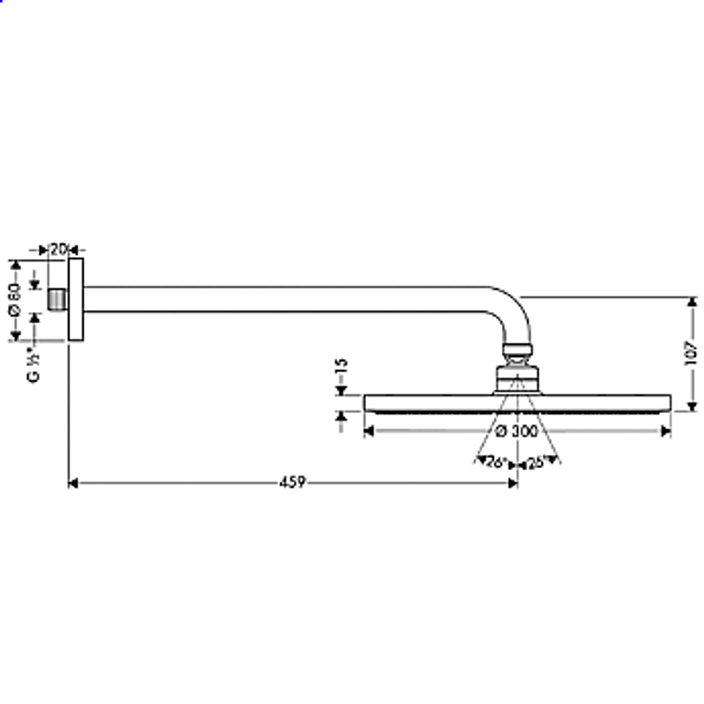 Верхний душ Hansgrohe Raindance AIR 27492000