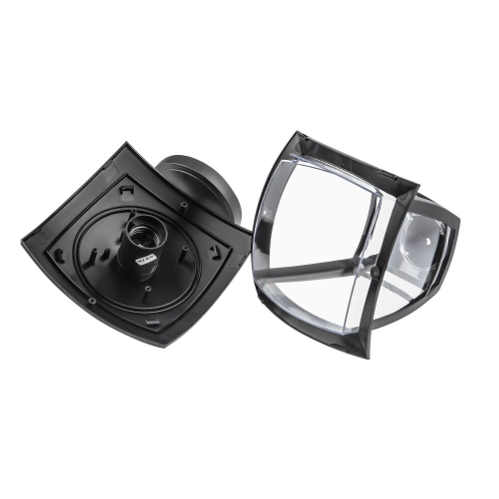 Садово-парковый светильник ЭРА «Дели 2» НБУ 07-60-002 черный 4-гранный настенный IP44 Е27 max 60Вт | Садово-парковые светильники