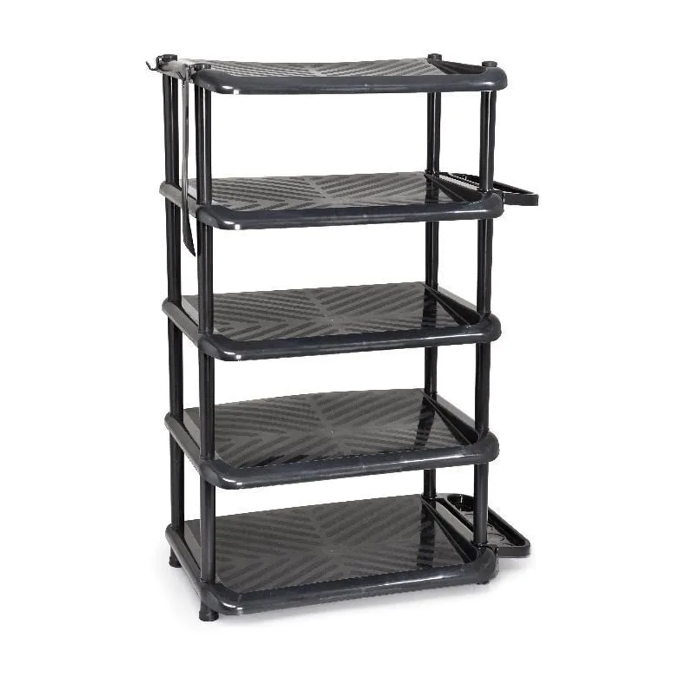 Этажерка для обуви 5 полок с рожком для обуви и доп.полочками 49,5*31h88смС906