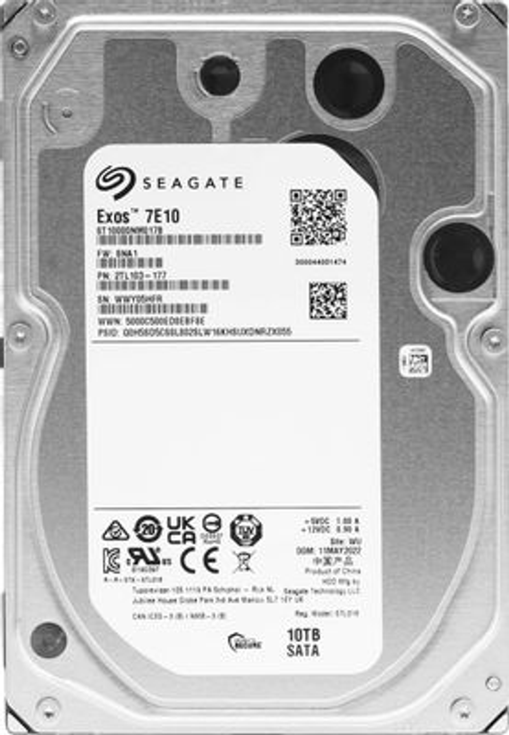 Серверный жесткий диск HDD Seagate Exos 7E10 10TB SAS 7.2K 3.5" ST10000NM017B