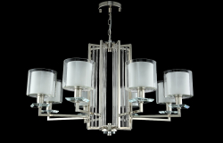 Люстра Crystal Lux NICOLAS SP-PL8 NICKEL/WHITE