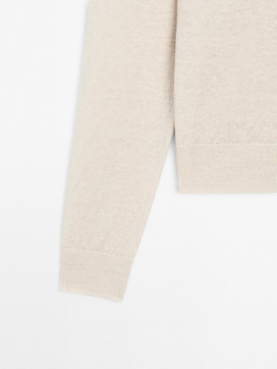 Massimo Dutti Свитер из тонкой 100% льняной ткани, песочный