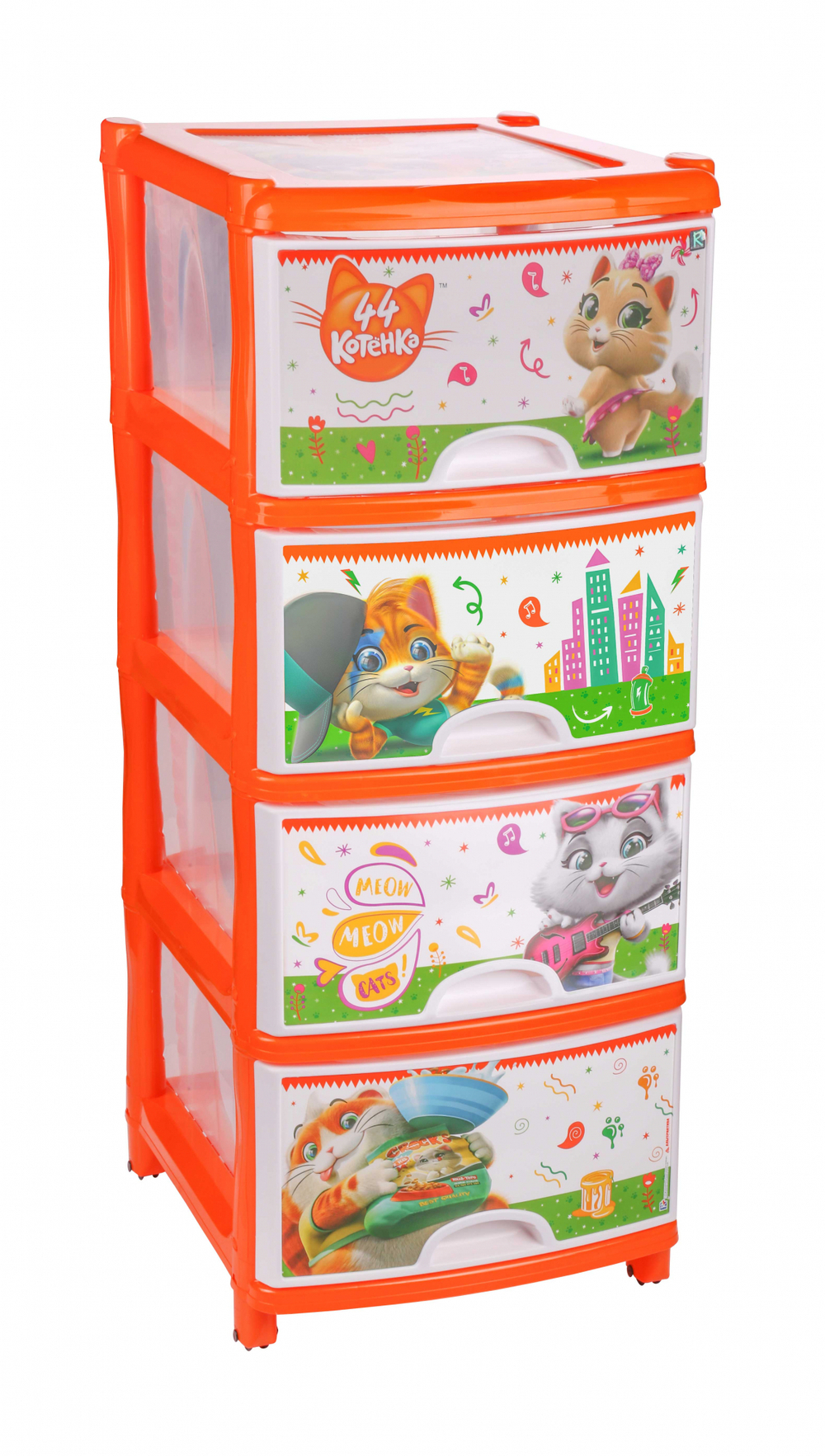 Комод Альтернатива 44 котёнка 4секции М7643