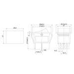 Выключатель клавишный 250В 15А (4с) ON-OFF черн. (RWB-501 SC-767) Rexant 36-2310