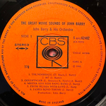 John Barry & His Orchestra ‎– The Great Movie Sounds Of John Barry (Англия 1966г.)