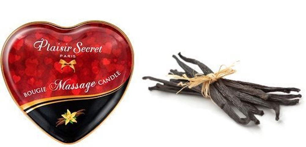 Массажная свеча Plaisir Secret Bougie Massage Candle, ваниль, 35 мл