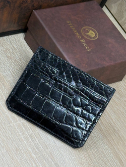 Картхолдер Stefano Ricci из кожи крокодила