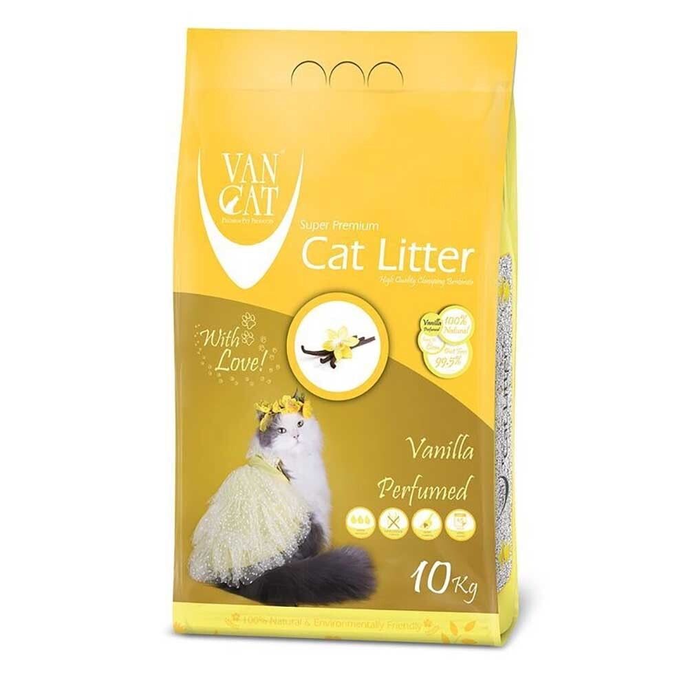 Van Cat - наполнитель глиняный (комкующийся) без пыли с ароматом ванили (Vanilla)