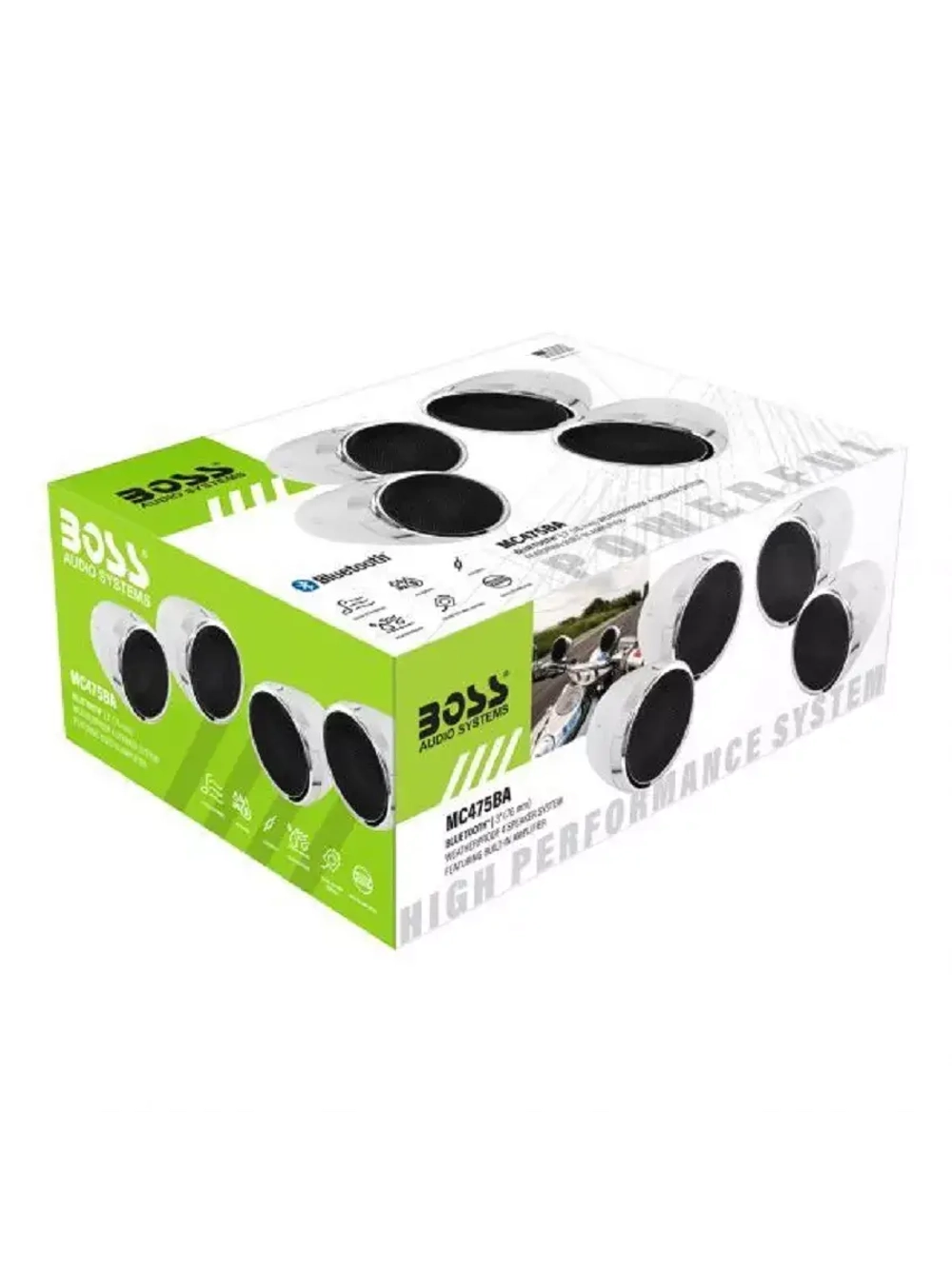 Аудиосистема мото Boss Audio 1000W, Bluetooth, 4x3''