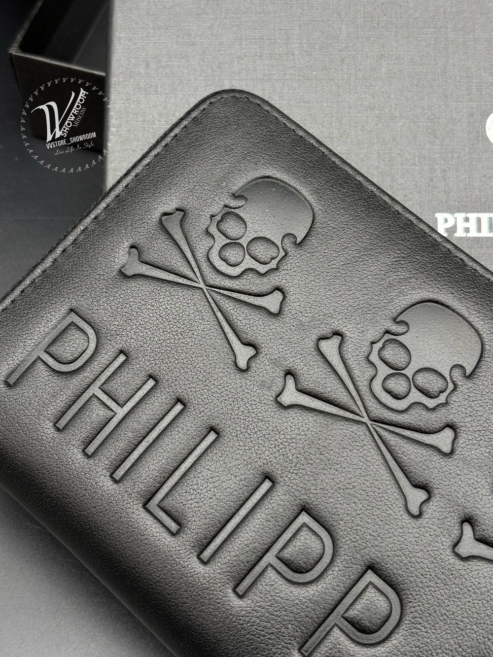 Кожаный кошелек на молнии Philipp Plein