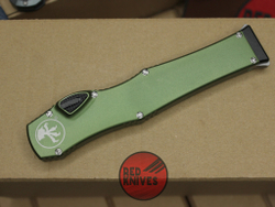 Нож Microtech Halo 6 T/E - зеленая рукоять , клинок черный