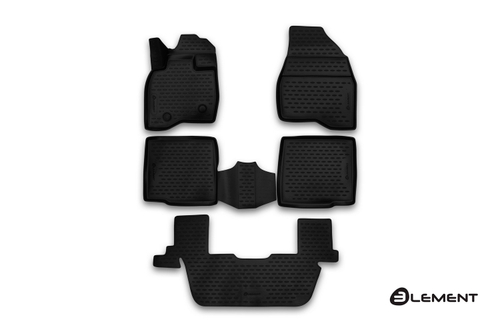 Коврики в салон для FORD Explorer, 2015-, 5 шт. (полиуретан) ELEMENT3D1676210K