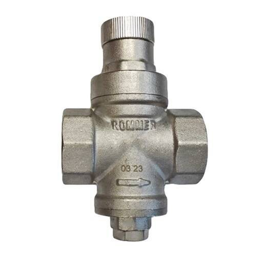 Регулятор давления ROMMER RVS-0009 - 3/4" (ВР/ВР, PN16, Tmax 100°C, настройка 1-6 бар)