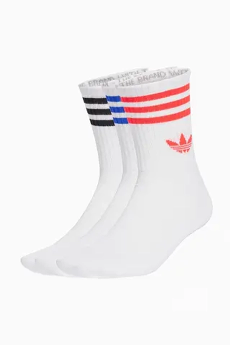 Носки adidas 3-Stripes Crew 3 Pairs - белый