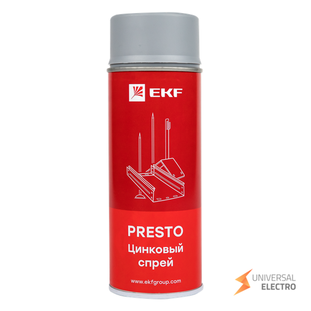 Цинковый спрей "Presto" 400мл EKF