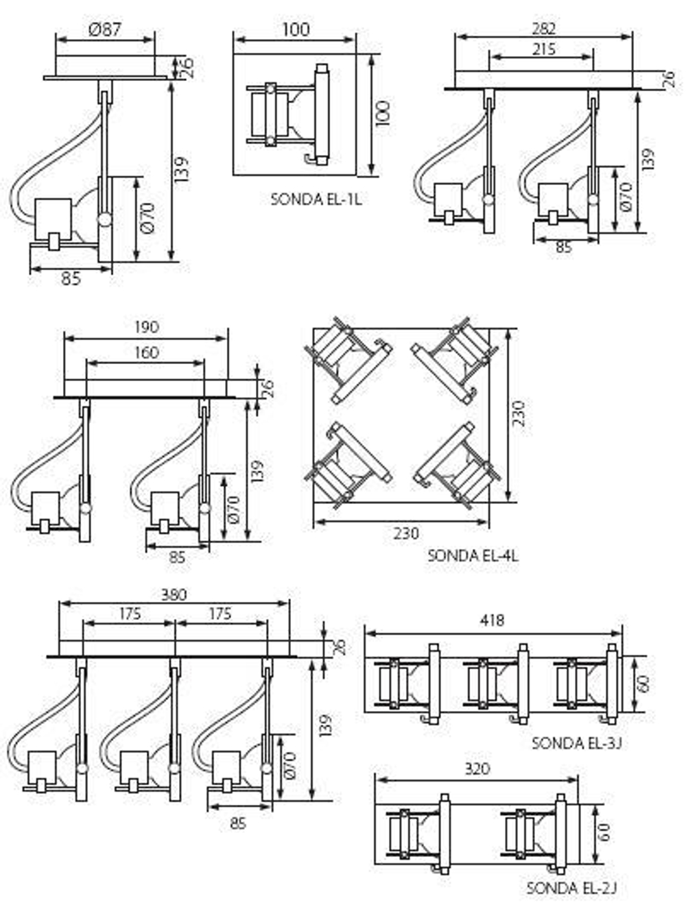 Cпоты хай тек KANLUX SONDA EL-1L