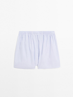 Massimo Dutti Трусы-боксеры в мелкую клетку, темно-синий