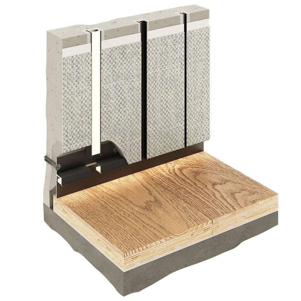 Теневой профиль разделительный анодированный титановый, 3000x5x10 мм