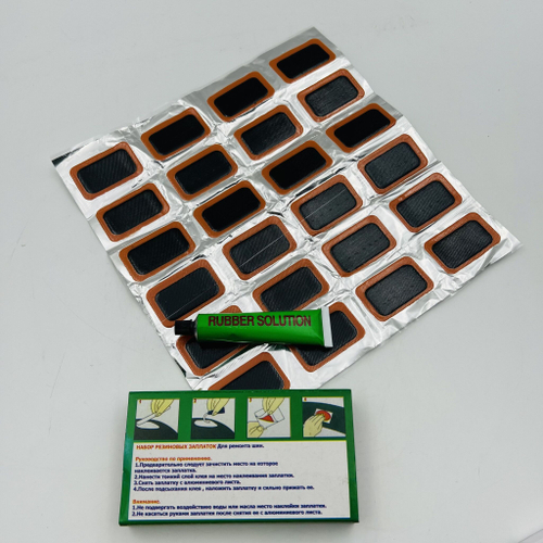 Заплатки для ремонта камер шин и резиновых изделий комплект 24шт
