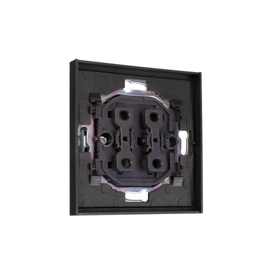 Выключатель STRONG 2 кл 10А с/у графит KRANZ