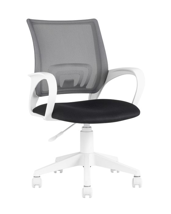 Кресло офисное TopChairs ST-BASIC-W серый крестовина пластик белый Stool Group