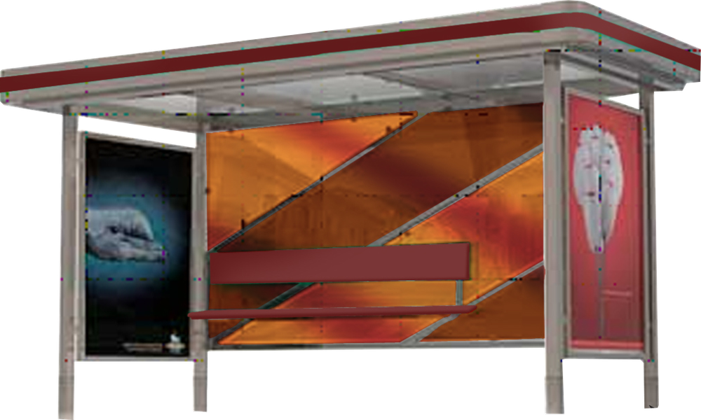 Остановочный павильон А-26 каленое стекло