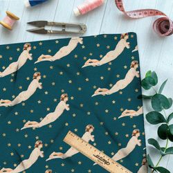 Ткань ниагара летящая греческая богиня в ночном небе