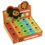 Ластик прямоугольный 35*25*8мм "Чебурашка" (Мульти-Пульти)